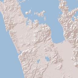 Auckland Region Terrain Map