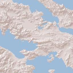 Central Greece Region Terrain Map