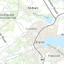 County of Simcoe, Ontario Base Map, Province of Ontario, Ontario MNR ...