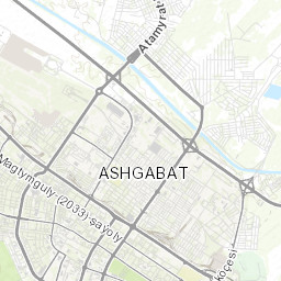アシガバートの大気汚染 現在の大気汚染地図