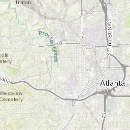 アトランタの大気汚染 現在の大気汚染地図