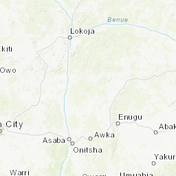 ナイジェリア連邦共和国の大気汚染 現在の大気汚染地図
