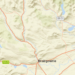 B951, Blairgowrie, Angus PH11, UK Street Map