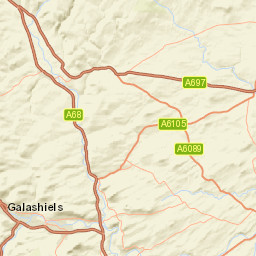 A6105, Gordon, Scottish Borders TD3, UK Street Map