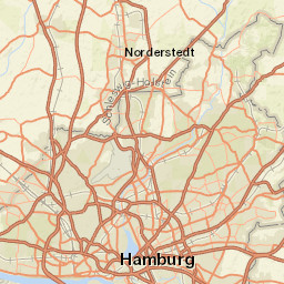 Hamburg, Germany Street Map