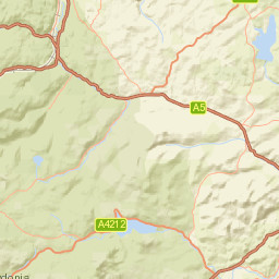 Snowdonia National Park, Gwydyr Forest Park, A5, Betws-y-Coed Street Map