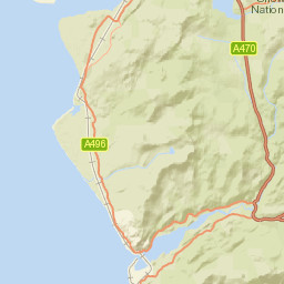 Bwlch Goriwared, Snowdonia National Park, Dolgellau, Gwynedd  Street Map