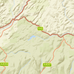 Sarn Helen, Brecon Beacons National Park Street Map