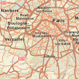 Paris, France Street Map