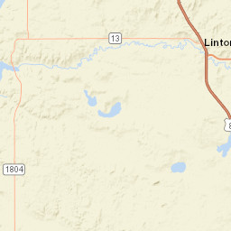 Highway 1804, Linton, ND 58552, USA Street Map