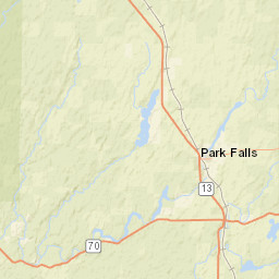 Wisconsin 70 Trunk, Park Falls, WI 54552 Street Map