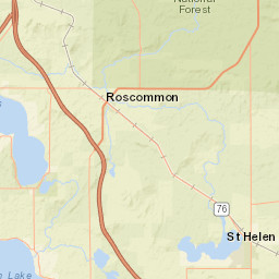 1101-1225 Lake Street, Roscommon, MI Street Map