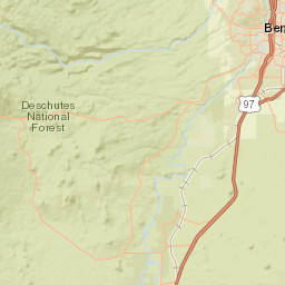 Cascade Lakes Scenic Byway, Deschutes National Forest, Bend Street Map
