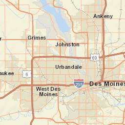 4011-4015 13th St Des Moines IA Street Map