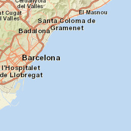 Barcelona, ​​Spain Street Map