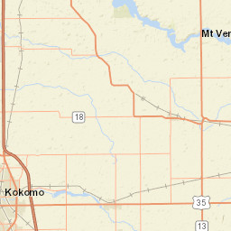 Indiana 218, Pipe Creek Township, Indiana Street Map