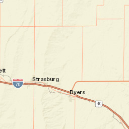 Interstate 70, Byers, CO 80103, USA Street Map