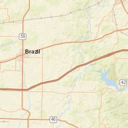 Interstate 70 Brazil IN 47834 Street Map
