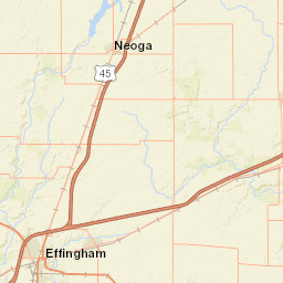 Interstate 57, Neoga, IL 62447, USA Street Map
