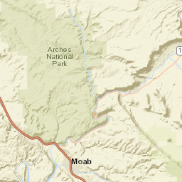 Devils Garden Road, Arches National Park Street Map