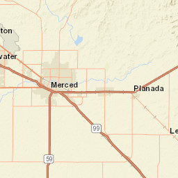 13623-14999 Central Yosemite Hwy Le Grand CA Street Map