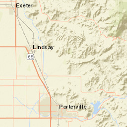 Upper Grouse Valley Rd Springville CA Street Map