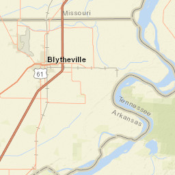 5337-5379 East County Road 328, Blytheville Street Map