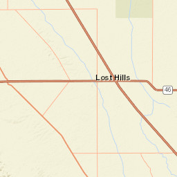 Highway 46 & Interstate 5 & Paso Robles Highway, Lost Street Map