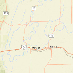US-64 Parkin Arkansas Street Map