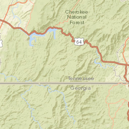 1995-2145 Highway 40, Cherokee National Forest, Benton Street Map