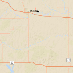 OK-76 Lindsay Oklahoma Street Map