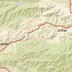 Angeles Forest Highway, Angeles National Forest, Palmdale Street Map