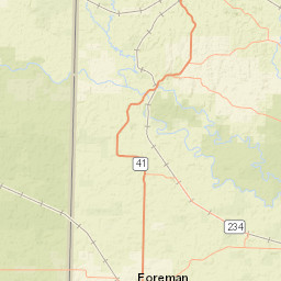 Line Road, Ouachita National Forest, Foreman Street Map
