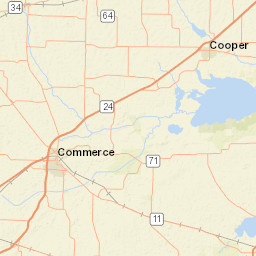 TX-11 Commerce TX 75428 America Street Map