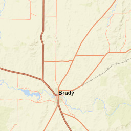 100-158 West Main Street, Brady, TX Street Map