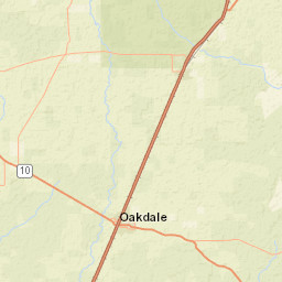 2436-2588 East River Road, Oakdale, LA Street Map