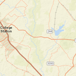 Texas 6 Frontage & Earl Rudder Fwy & State Highway 6, Street Map