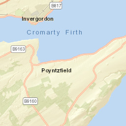 45 B817, Invergordon, Highland IV18, UK Street Map
