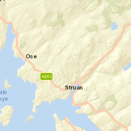 B8009, Isle of Skye, Highland IV47, UK Street Map