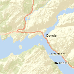 A87, Highland, UK Street Map