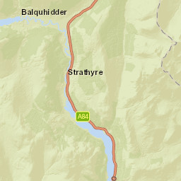 Loch Lomond and the Trossachs National Park, A84, Lochearnhea Street Map