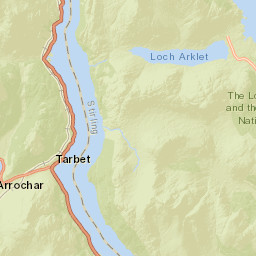 Old Military Road, Loch Lomond and the Trossachs National Par Street Map