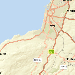 B7024, Alloway, Ayr, South Ayrshire KA7 Street Map