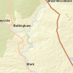 Bellingham, Northumberland NE48, UK Street Map