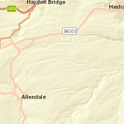Allendale Town, Market Place (N-bound) Street Map