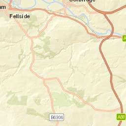 B6306, Hexham, Northumberland NE46, UK Street Map