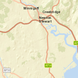 B733, Newton Stewart, Dumfries and Galloway Street Map