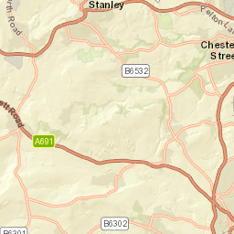 Waldridge, Chester le Street, County Durham DH2 3RY Street Map