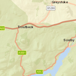 Unnamed Road, Lake District National Park Street Map