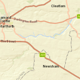 A66, Richmond, County Durham DL11, UK Street Map